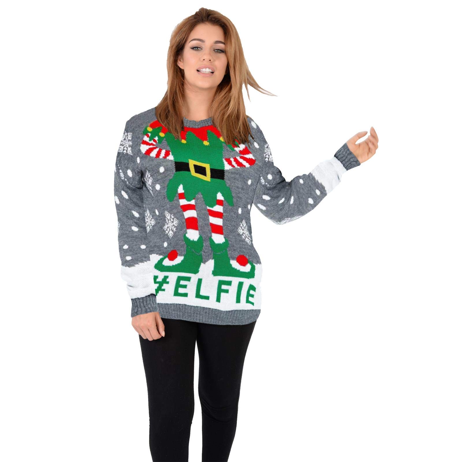 Christmas Jumper Rude Flashing Santa Novelty Xmas Knit Sweater