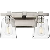 Maxim Lighting 21382CLSN Cubos - 2 Light Bath Vanity-8 Inch Tall and 14 Inch Wide
