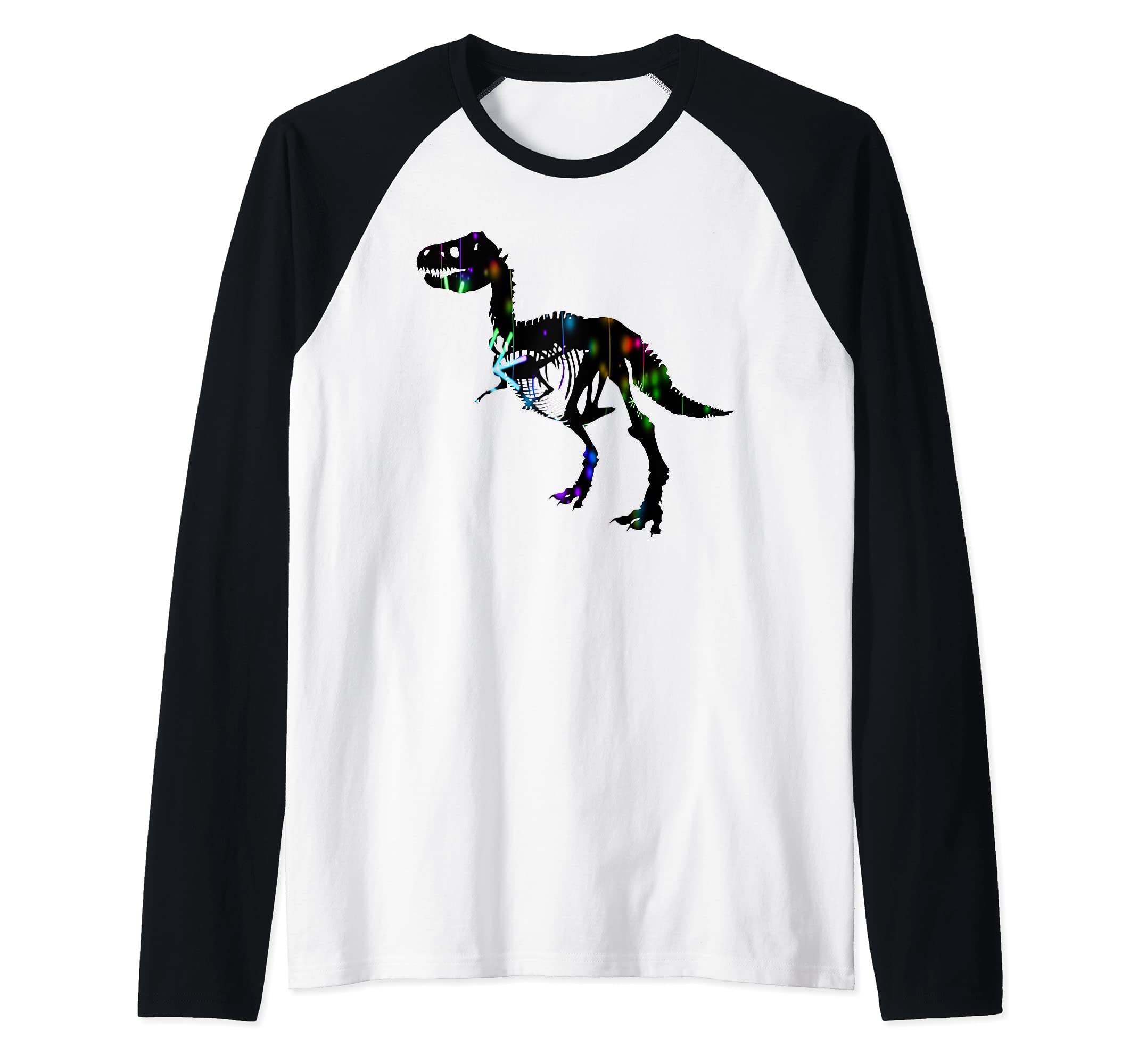 Tyrannosaurus Rex Animal T-Rex Creepy Dinosaur Raglan Baseball Tee