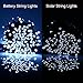 [Rechargeable Battery Included] easyDecor Battery Operated String Lights 200 LED 72ft with Automatic Timer 8 Mode Christmas String Lights for Garden Outdoor Indoor Xmas Path Holiday Decoration (White)