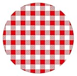 Reusable Red & White Gingham Checkered Picnic