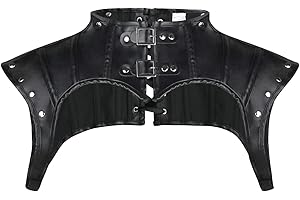 Charmian Women's Steampunk Gothic Leather Costume Shoulder Jacket Shrug Armor