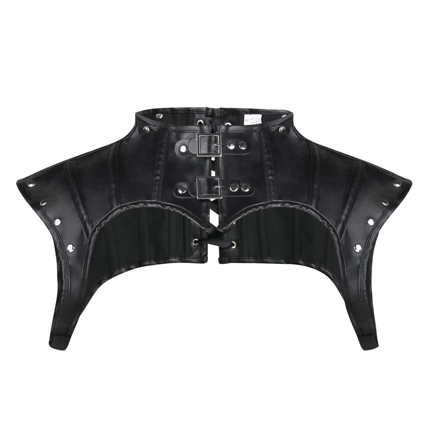 Charmian Women's Steampunk Gothic Leather Costume Shoulder Jacket Shrug Armor