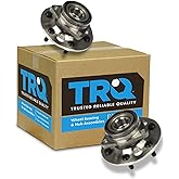 TRQ 2 Piece Front Wheel Bearing & Hub Assembly Set Compatible with 1988-1991 Chevrolet K1500 GMC