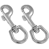 AKVIBG 2 Pack Heavy Duty Swivel Snap Hooks, 104mm Dog Leash Hook,Swivel Eye Bolt Snap Hook, Smooth Single Ended Trigger Snap Hooks for Pet Leash/Boat Rope/Flagpole Rope/Keychain