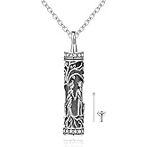 VERECICLYS925 Sterling Silver Ashes Cremation Pendant Necklace Urn for Ashes Sterling Silver Jewelry for Women V6