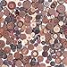 Swpeet 650 Pieces Assorted Sizes Resin Buttons 2 and 4 Holes Round Craft Buttons for Sewing DIY Crafts Manual Button Painting (Brown)