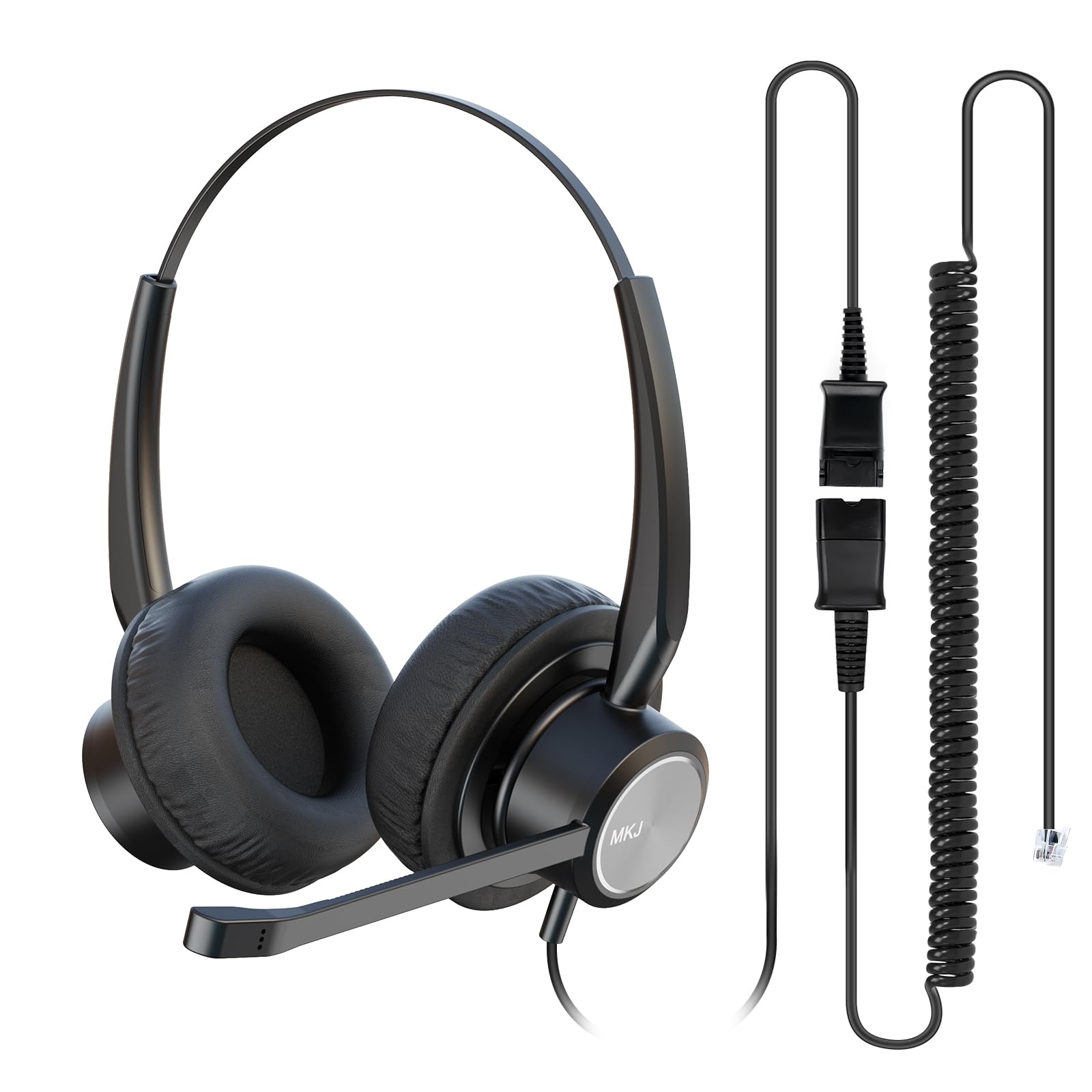 MKJ Telephone Headset with Microphone Noise Cancelling, Corded Call Centre Headphone for Cis co CP-7861, 7942G, 7941G, 7945G, 7960, 7961G, 7962G, 7965G, 7971, 7971G, 7975G 8841, 8861, 9951