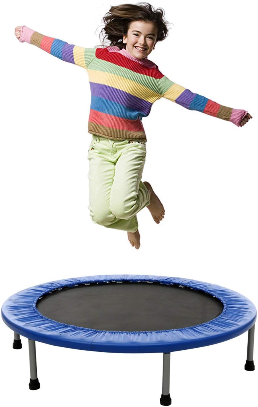 Mini Rebounder Trampoline - Exercise Fitness Trampoline for Adults and Kids with Safety Pad, Max Load 220lbs