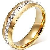 Jude Jewelers 8MM Stainless Steel Wedding Band Engagement Eternity Ring