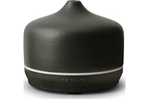 Porseme 500ml Essential Ceramic Oil Diffuser Aromatherapy Ultrasonic Cool Mist Humidifier 15-21 Running Hours Air Diffusers f