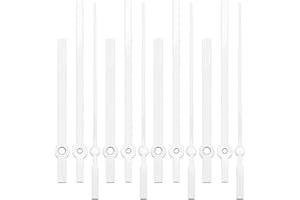 MCDFL Clock Hands Only (White, Elegant, 8 Set) for Clocks Face Diameter of 250mm/9.84in or More, Thick Mounting Hole, Push on Hardware Repair Clockparts School Craft Kit Metal Wall Watch DIY Klockkit