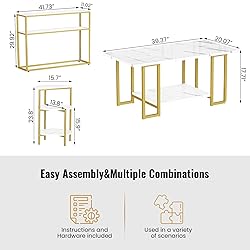 AWQM 3 Pieces Modern Coffee Set, with End Table and