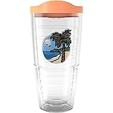 Tervis A Day In The Tropics Made in USA Double Walled Insulated Tumbler Travel Cup Keeps Drinks Cold & Hot, 24oz, Morning