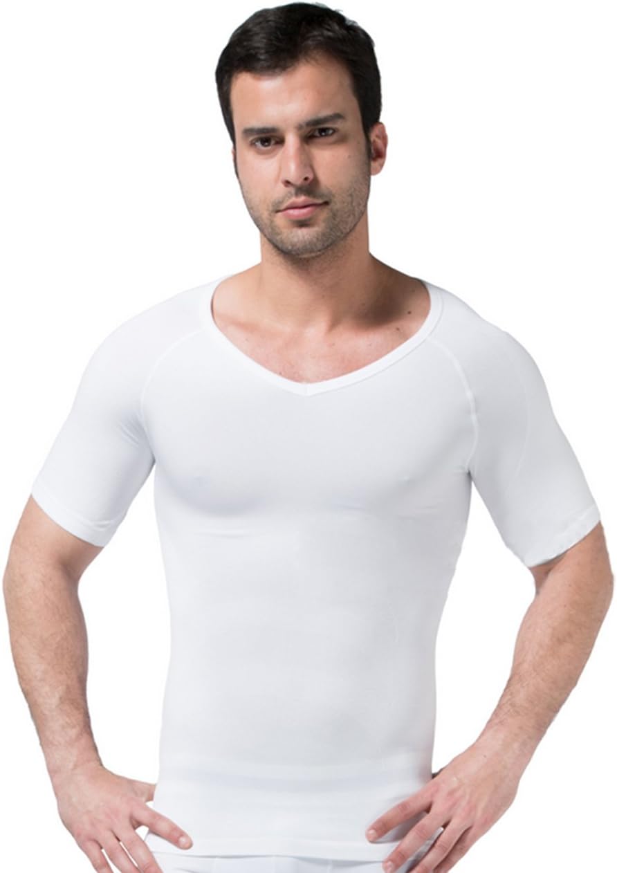 Moin Men's Body Shaper Tummy Waist Magic Compression Muscle Shirt Undershirt