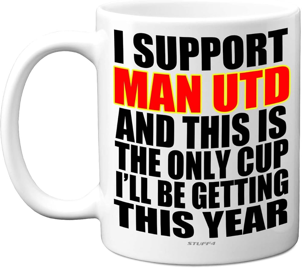 Stuff4 Funny Football Mug Man United Gift 11oz Ceramic Dishwasher Safe