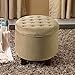 HomePop K6171-B117 Ottoman Kinfine Round Tufted Storage Velvet, 19