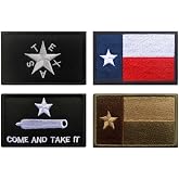 4 Pieces Texas Lonely Star Military Combat Patch Military Tactical Flag Patches Hook &amp; Loop Tactical Embroidery Patch for Clothes,Jeans,Jackets,Caps,Backpacks,Vest Etc
