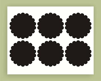 Amazon Com Scallop Shape Chalkboard Labels 2 5 H X 2 5 W 500 Kitchen Dining