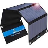 [Upgraded]BigBlue 3 USB Ports 28W Solar Charger(5V/4.8A Max), Foldable Portable Solar Phone Charger with SunPower Solar Panel