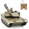 Rc Tanks,1:28 WW2 German Tiger Army Tank Toys for Boys,9 Channels Remote Control Cars with Sound and Light,RC Military Car Toys for Kids Boys Girls (Khaki)