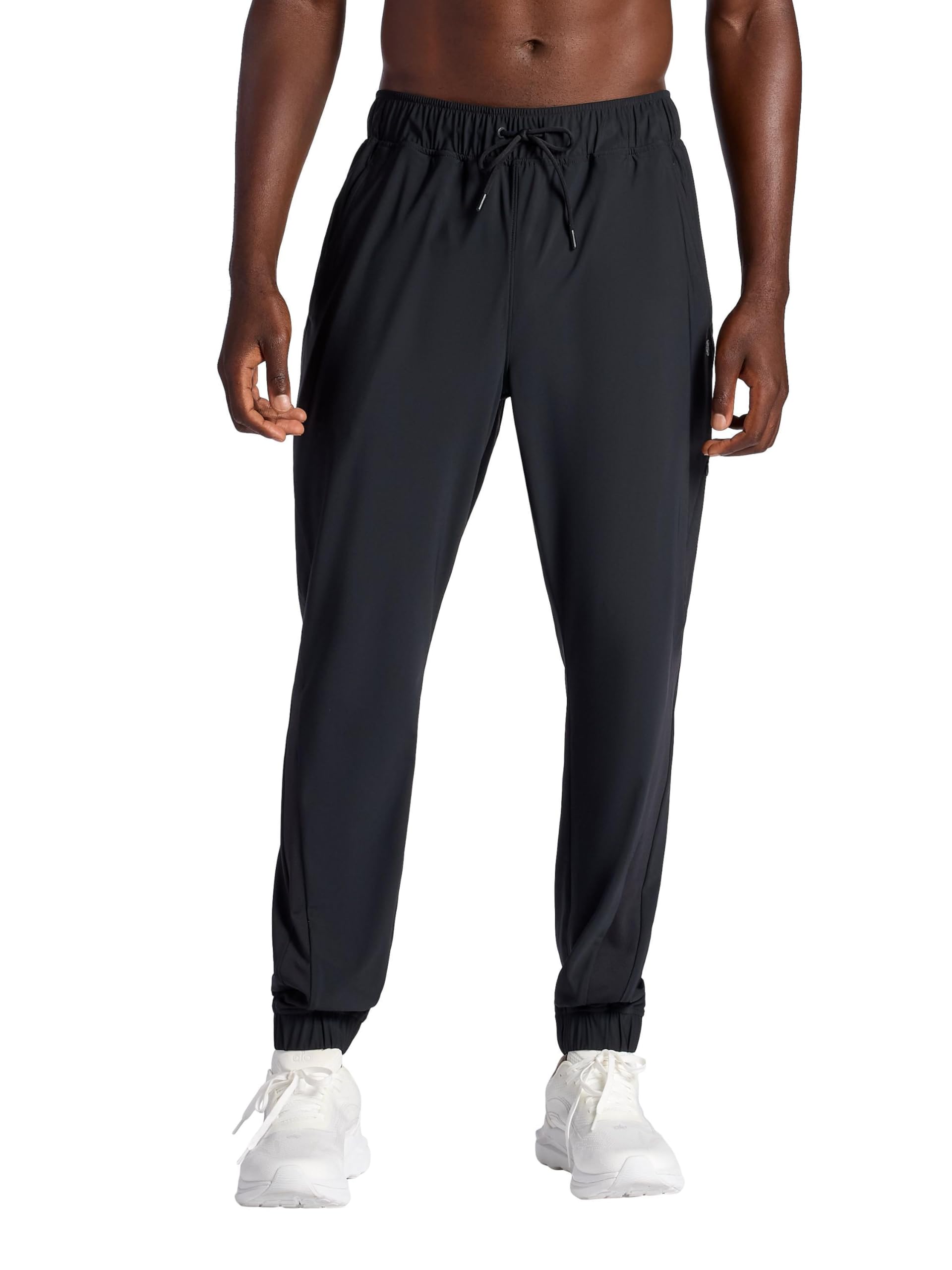 Photo 1 of Gaiam Men’s Lotus Oblong Pant, Standard Fit, 31” Inseam, Stretch Heavyweight Terry Material, Black, X-Large