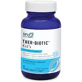 Klaire Labs SFI Health Ther-Biotic Kids Probiotic Chewables - Hypoallergenic Probiotics for Kids - 25 Billion CFU in Prebiotic Inulin - Cherry-Flavored (60 Chewable Tablets)