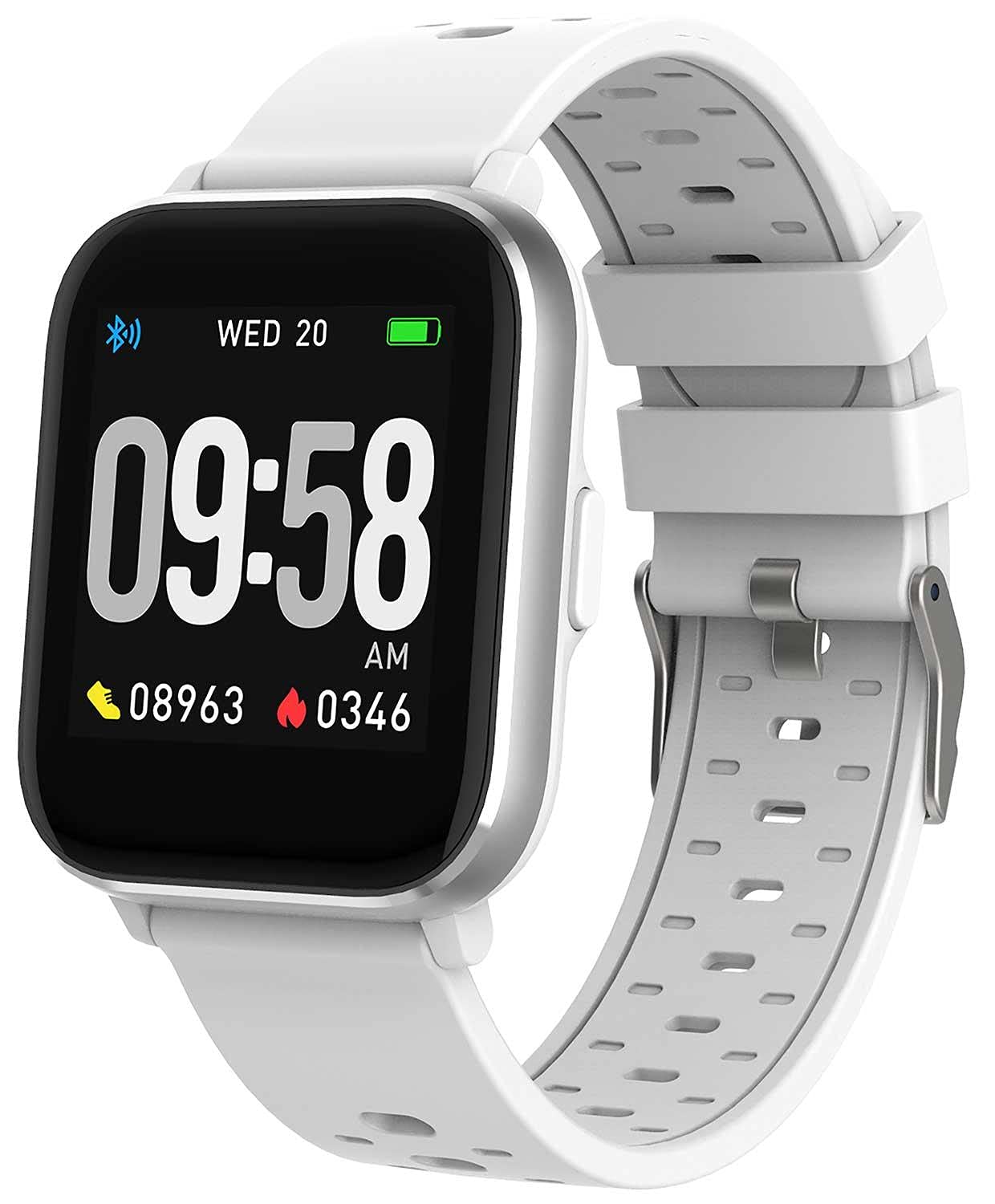 Denver SW-164 Bluetooth Waterproof Smart Watch - Body Temp, Blood Oxygen, Heart Rate, Sleep Monitor - Sports Activity Tracker - iOS and Android (UK Version)