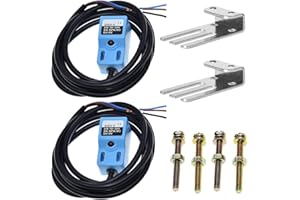 DKARDU 2PCS DC 6-36V Inductive Proximity Sensor Switch SN04-N 300mA 4mm Auto Leveling Sensor NPN NO Three Wire Proximity Switch with 2PCS Bracket