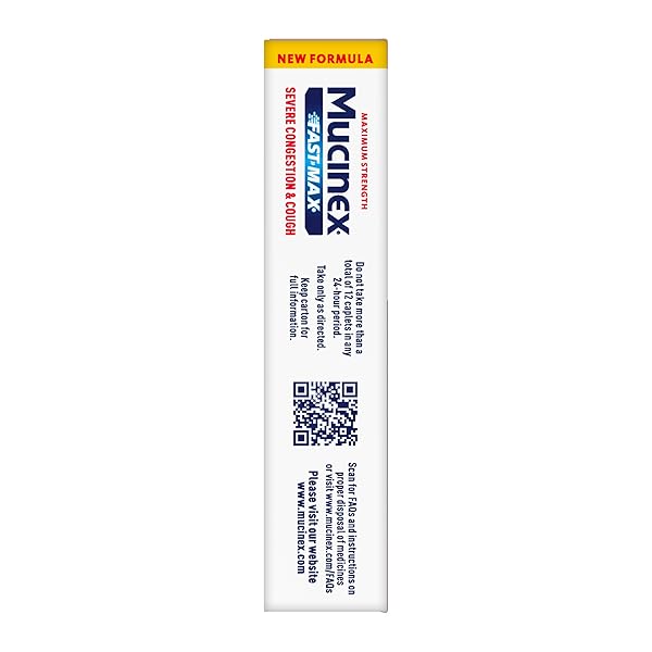 MUCINEX FAST-MAX SEVERE CONGESTION & COUGH MEDICINE FOR ADULTS, COUGH & BOTHERSOME MUCUS RELIEF WITH DEXTROMETHORPHAN HBR & GUAIFENESIN, COUGH SUPPRESSANT & EXPECTORANT MEDICINE, 20 COUNT