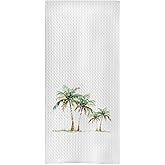 uinwk Tropical Coconut Palm Tree Kitchen Towels 16x24 - Summer Beach Dish Tea Towels for Kitchen, Tropical Decor Hand Towel for Bathroom
