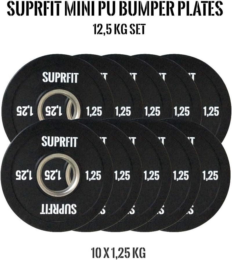 Suprfit Mini PU Bumper Plates Single Weight: 0.5-2.5 kg 50 mm receptacle