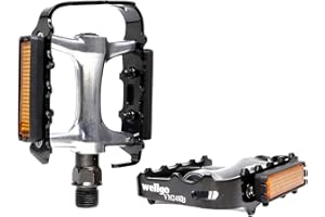 MOHEGIA Bike Pedals,Mountain Bicycle Pedal Sets,9/16 Compatible, Non-Slip Aluminum Allow Replacement for BMX MTB-Pair