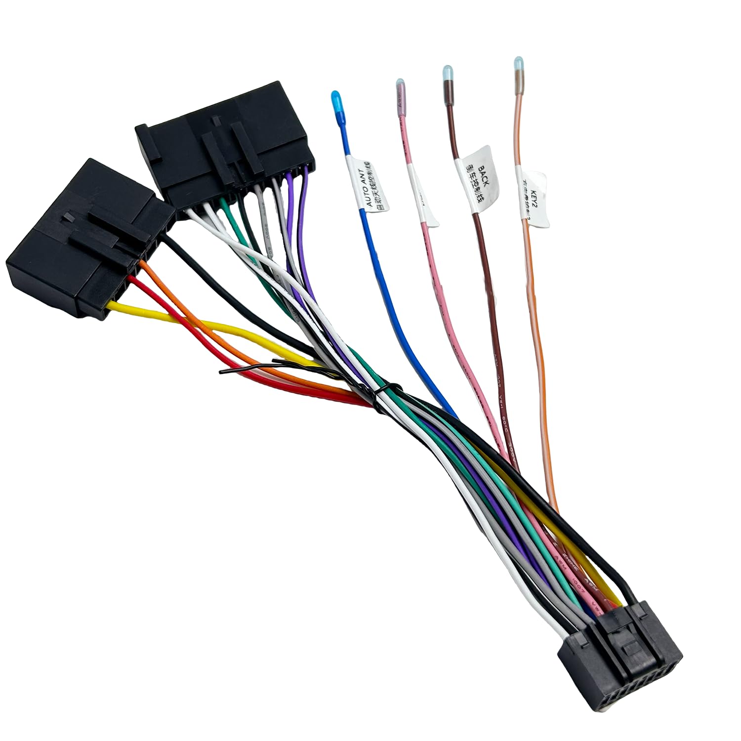 Photo 1 of 16Pin ISO Aftermarket Radio Harness Adapter for Ford 1986-2004 Mercury 1986-2000 Mazda 1991-1997, 16Pin Android Car Stereo Wiring Harness with SWC Reverse Antenna Cable for E-150 E-250 E-350 Ranger