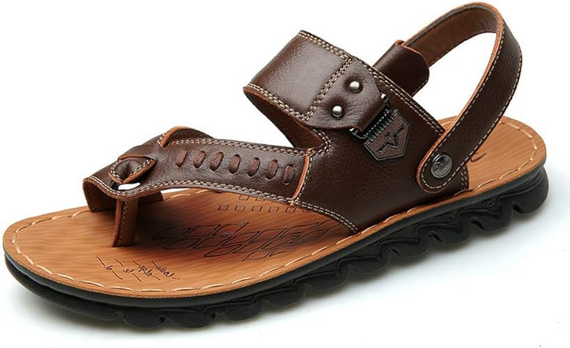 mens leather sandals amazon
