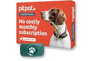 PitPat Dog GPS Tracker - No Subscription Fees - Suitable for All Dogs and Fits All Collars - Smart Activity Tracker, Satellite Tracking with Unlimited Range (Green)