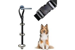 GoldTiger Dog Doorbell,Dog Bell for Door Potty Training,Bell for Dogs to Ring to go Outside,Adjustable Dog Door Bells，Buckle Dog Doorbell- 7 Extra Large Loud DoorBells