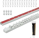 OEOEKHDJ Self Adhesive Curtain Track Ceiling Or