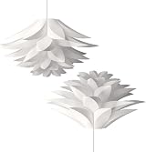 kwmobile Puzzle Lotus Lamp Shade 2-Pack 50cm DIY Pendant or Floor Lamp view 5