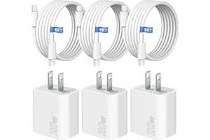 iPhone 17 16 Charger, 3Pack USB C Charger Block with 6FT USB C to Type C Cable Compatible with iPhone 17/16 Pro/16 Pro Max/15