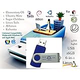 Linux 6-in-1 Operating Systems Collection Install / Recovery MultiBoot Bootable USB Flash Thumb Drive for PCs and MAC