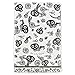 Karma Gifts Black and White Boho Tea Towel, Sugar Skull
