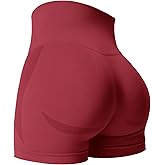 YEOREO Seamless High Waisted Shorts for Women Smile Contour Biker Shorts Gym Yoga Workout