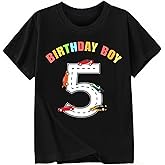 Acecreate Birthday Boy Shirt 2-5 Years Old Toddler Boys Car Party Outfit T-Shirt Racing Car Short Sleeve Tee Shirt