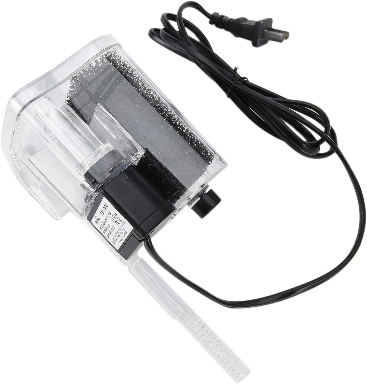 FairytaleMM Mini 220-240V Fish Tank Aquarium Oxygen Pump Waterfall Circulation Filter