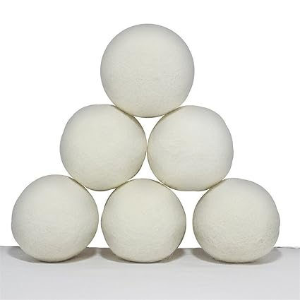 Hengsong Wool Dryer Balls Reusable Natural Fabric Softener And Static Reducer 6cm 6pack