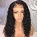 LIAZAHAIR Deep Curly Brazilian Virgin Hair Lace Front Wig With Baby Hair Pre-Plucked Natural Hairline Wigs For Ladies