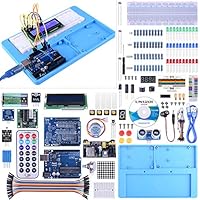 UNIROI Compatible wirh Arduino IDE Project Complete Starter Kit with Detailed Tutorials and Reliable Components, RAB Holder, Breadboard with Arduino IDE UNO R3 Mega 2560 Robot Nano (52 Items) UA005