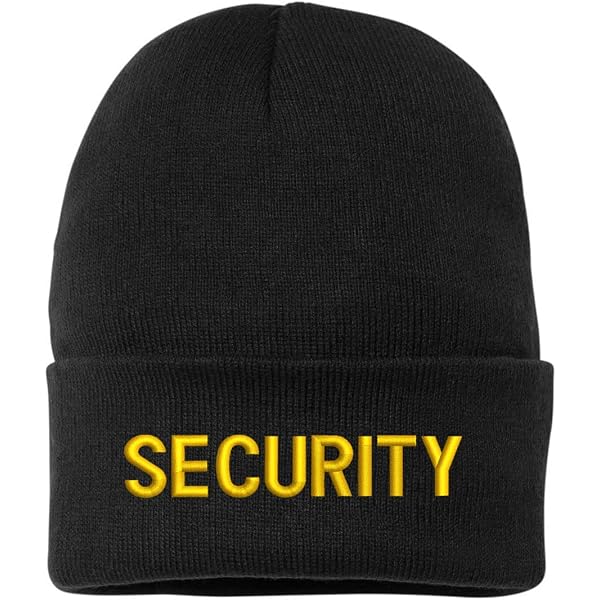 NYC FACTORY Security Beanie Embroidered (Black-Neon, Folded  display picture 1