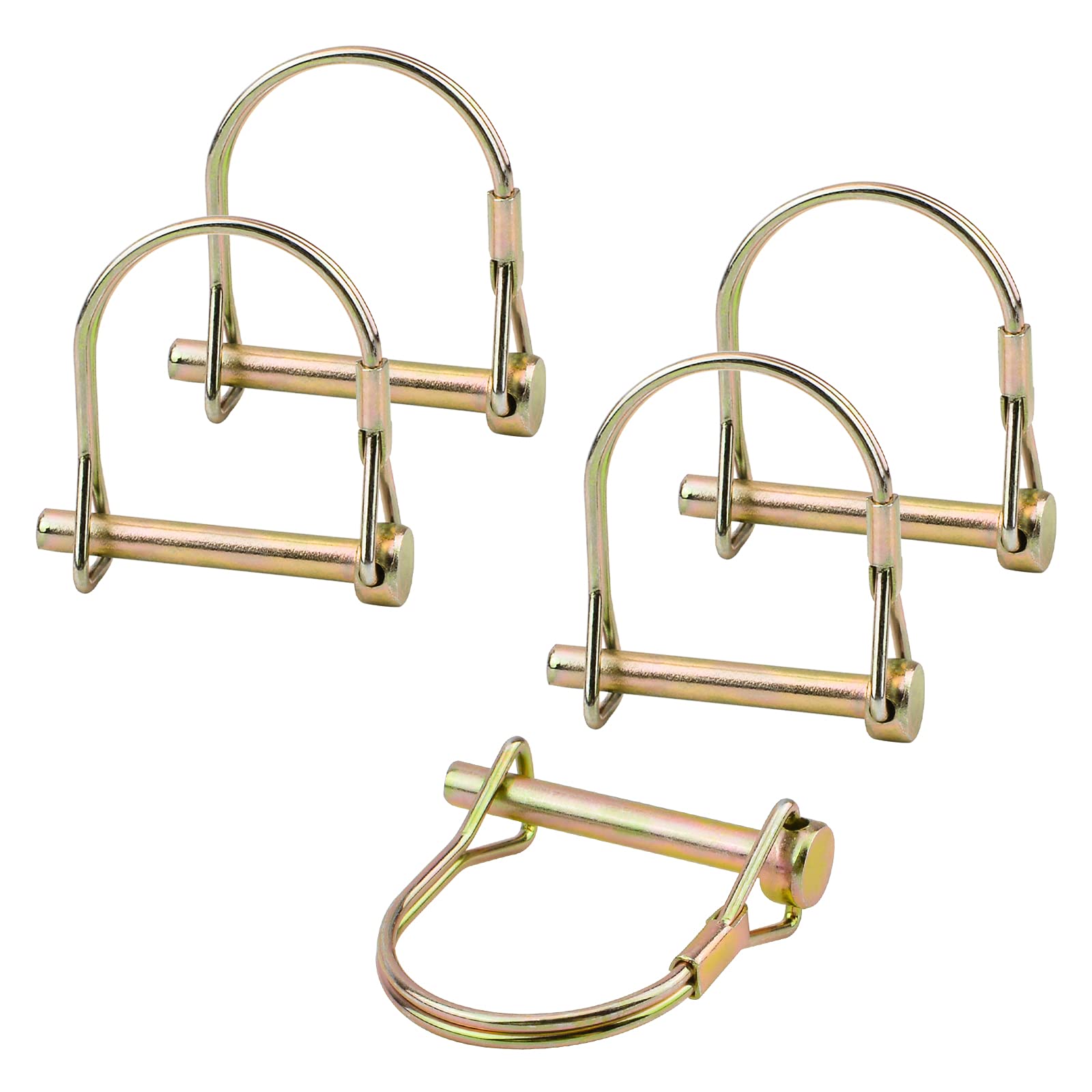 INCREWAY 5PCS Wire Lock Pin, 6mm Zinc Planted Shaft Locking Pin Square Loop Wire Lock Pin for Track Farm Lawn